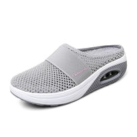 Meike | Damen Slip-On Sneaker mit Luftkissensohle – Grau