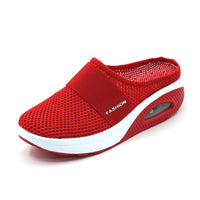 Meike | Damen Slip-On Sneaker mit Luftkissensohle – Rot