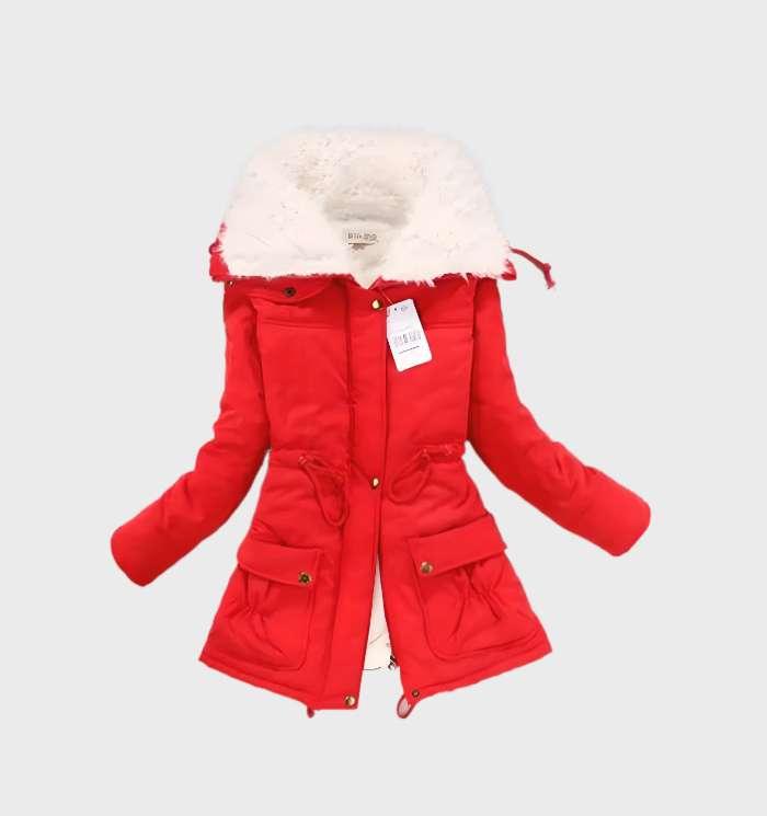 Mercy | Dicke Wattierte Jacke mit Fleece-Futter und Hohem Kragen