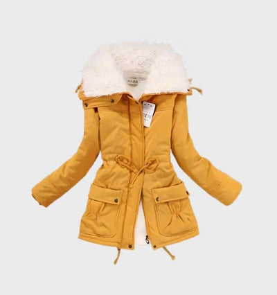 Mercy | Dicke Wattierte Jacke mit Fleece-Futter und Hohem Kragen