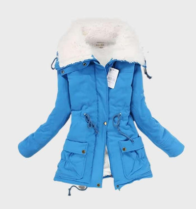 Mercy | Dicke Wattierte Jacke mit Fleece-Futter und Hohem Kragen