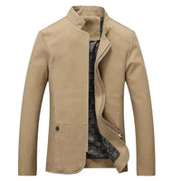 | Herren Slim-Fit Leichtgewicht Zip-Up Jacke – Beige