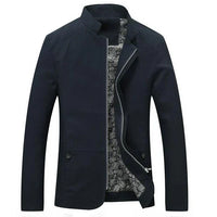 | Herren Slim-Fit Leichtgewicht Zip-Up Jacke – Marine