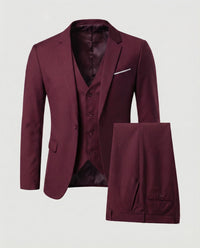 Michael | Herren Eleganter Slim-Fit Anzug – Rot