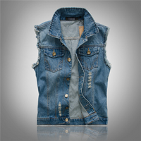 Milan | Herren Ärmellose Denim Weste – Blau