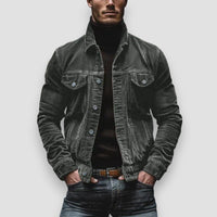 CYRUS - RETRO-CORDJACKE – Dunkelgrau