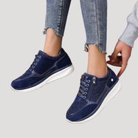 Mirabel | Damen Sneaker mit Seitlichem Reißverschluss – Blau