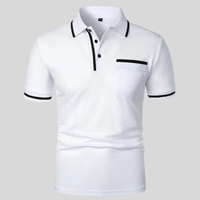 Miro | Herren Poloshirt Mit Kontrast Taschen Alltag – Weiß