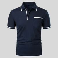 Miro | Herren Poloshirt Mit Kontrast Taschen Alltag – Marine