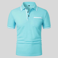 Miro | Herren Poloshirt Mit Kontrast Taschen Alltag – Meerblau