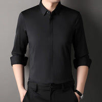 Halvric - Knitterfreies Stretchhemd – Schwarz
