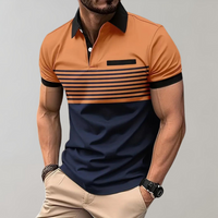 Moderne weiche Sommer-Polo-Shirt – Karamell
