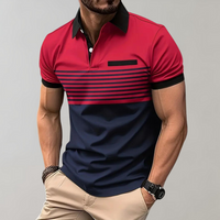 Moderne weiche Sommer-Polo-Shirt – Rot