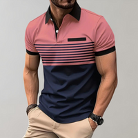 Moderne weiche Sommer-Polo-Shirt – Rosa
