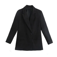 Moderner Oversize-Blazer für Damen | Lang – Schwarz