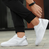 Modische bequeme Herren-Turnschuhe | Barfuß – Weiß