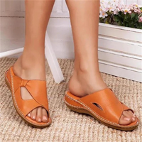 Modische Damen-Sandalen mit weicher Sohle | Sommer – Orange