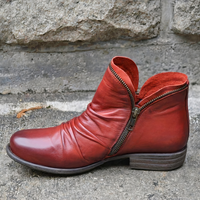 Modische Damenstiefeletten | Bequeme – Rot