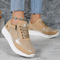 Modische und stützende Damen-Turnschuhe | Bequeme – Aprikose