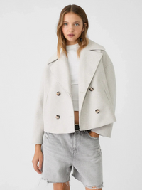 Modischer Kurzmantel für Damen | Kurzer – Beige