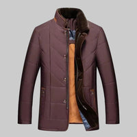 Moritz | Herren Luxuriöse Stehkragen Winterjacke – Rot