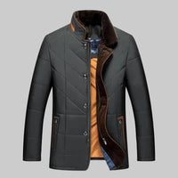 Moritz | Herren Luxuriöse Stehkragen Winterjacke – Grau