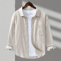 DETLEF - LOCKERES FREIZEITHEMD AUS LEINEN – Beige