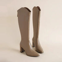 Adeline Kniehohe Stiefel – Khaki
