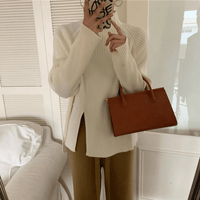 Aella Gerippter Rollkragenpullover – Weiß