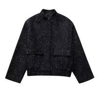 Alexie Jacke mit Pailletten – Schwarz