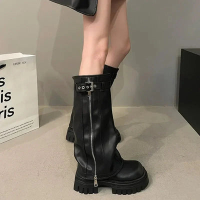 Ambrose Kniehohe Plateau-Stiefel