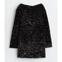 Antonette Pailletten-Partykleid – Schwarz