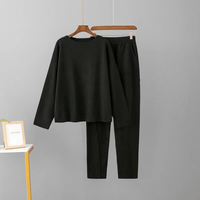 Arisha Pullover- und Hosen-Set – Schwarz