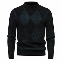 Arvid Gestreifter Turtleneck Pullover – Schwarz