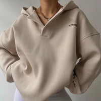 Ashanti Übergroßer Kapuzenpullover – Beige
