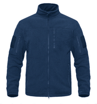 Atlas Stehkragen-Jacke – Blau