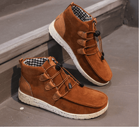 August Schuhe mit Kordelzug aus Samt – Braun