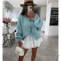 Bernice Strickjacke in Übergröße – Blau