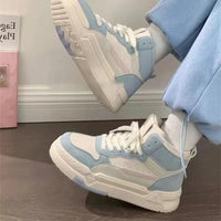 Calla High-Top Plateausneaker – Blau
