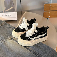 Cameron Kinder-Plateau-Sneaker – Schwarz