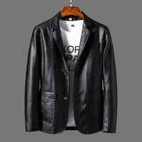 Herren Schmaler Passform Stilvoller Blazer | Langarm – Schwarz