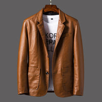 Herren Schmaler Passform Stilvoller Blazer | Langarm – Braun