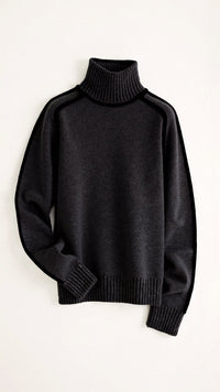 Catalina Strick-Rollkragenpullover – Schwarz