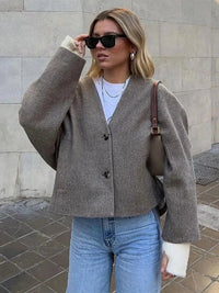 Charee Übergroßer Mantel – Khaki