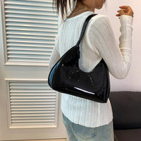 Chloe Leder-Hobo-Tasche – Schwarz
