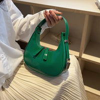 Chloe Leder-Hobo-Tasche – Grün S