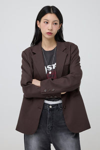 Devyn Taillierter Blazer – Weinrot