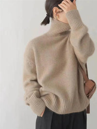 Dionella Rollkragen-Strickpullover – Khaki