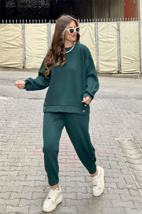 Edith Pullover und Hosen Set – Grün