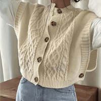 Eileen Strickweste – Beige